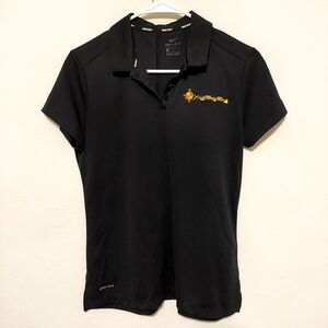 Nike Black Dri-FIT Women's Short Sleeve Polo Sport Fitness‎